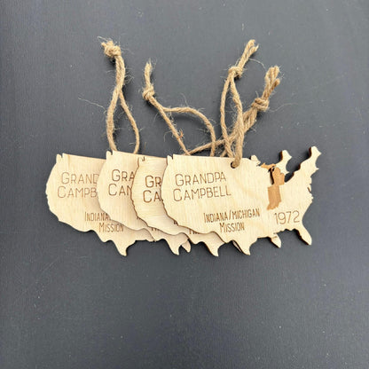 Custom Missionary Christmas Ornaments, Missionary Gift for Missiona...