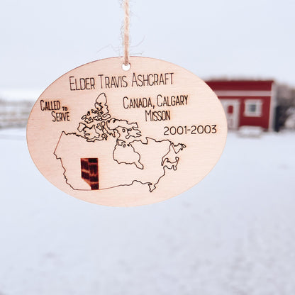 Custom Missionary Christmas Ornaments, Missionary Gift for Missiona...