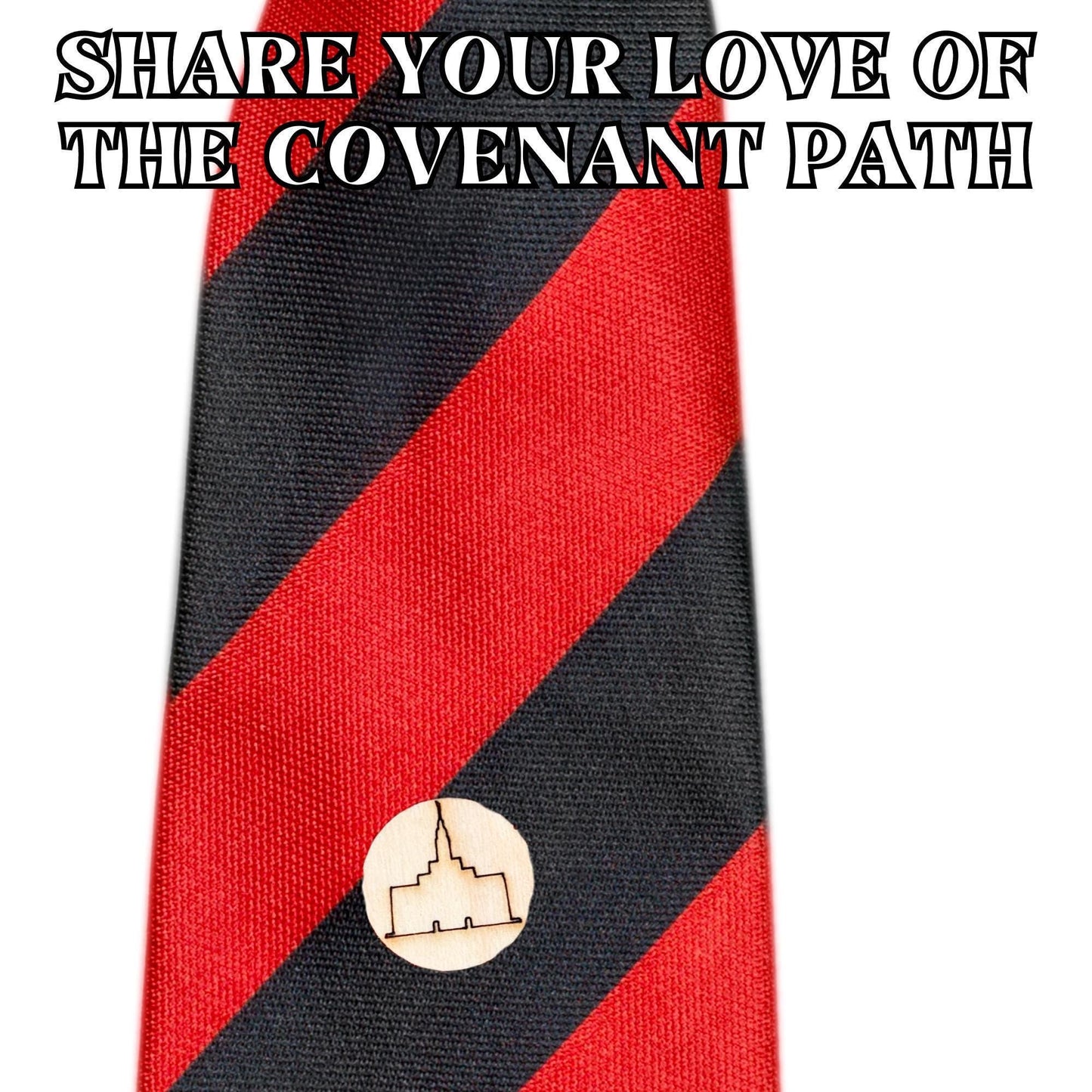 Temple Tie Tacks | Church Lapel Pink LDS Mens Accessory