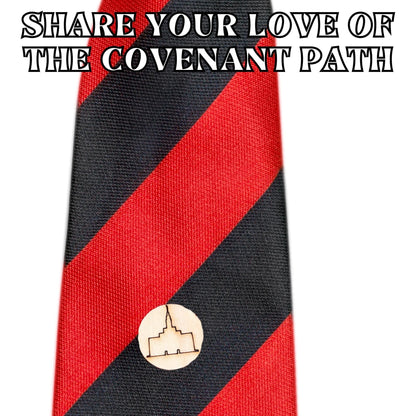 Temple Tie Tacks | Church Lapel Pink LDS Mens Accessory
