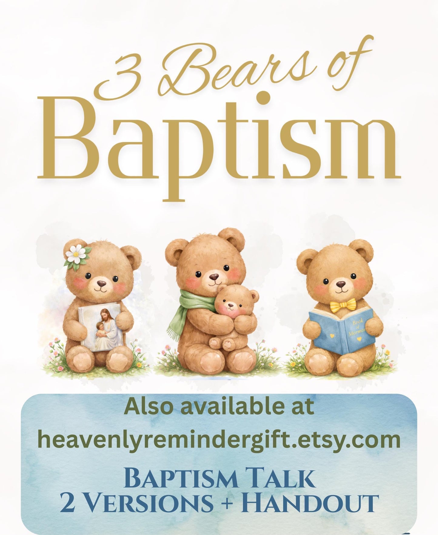 3 Bears of Baptism Party Pack