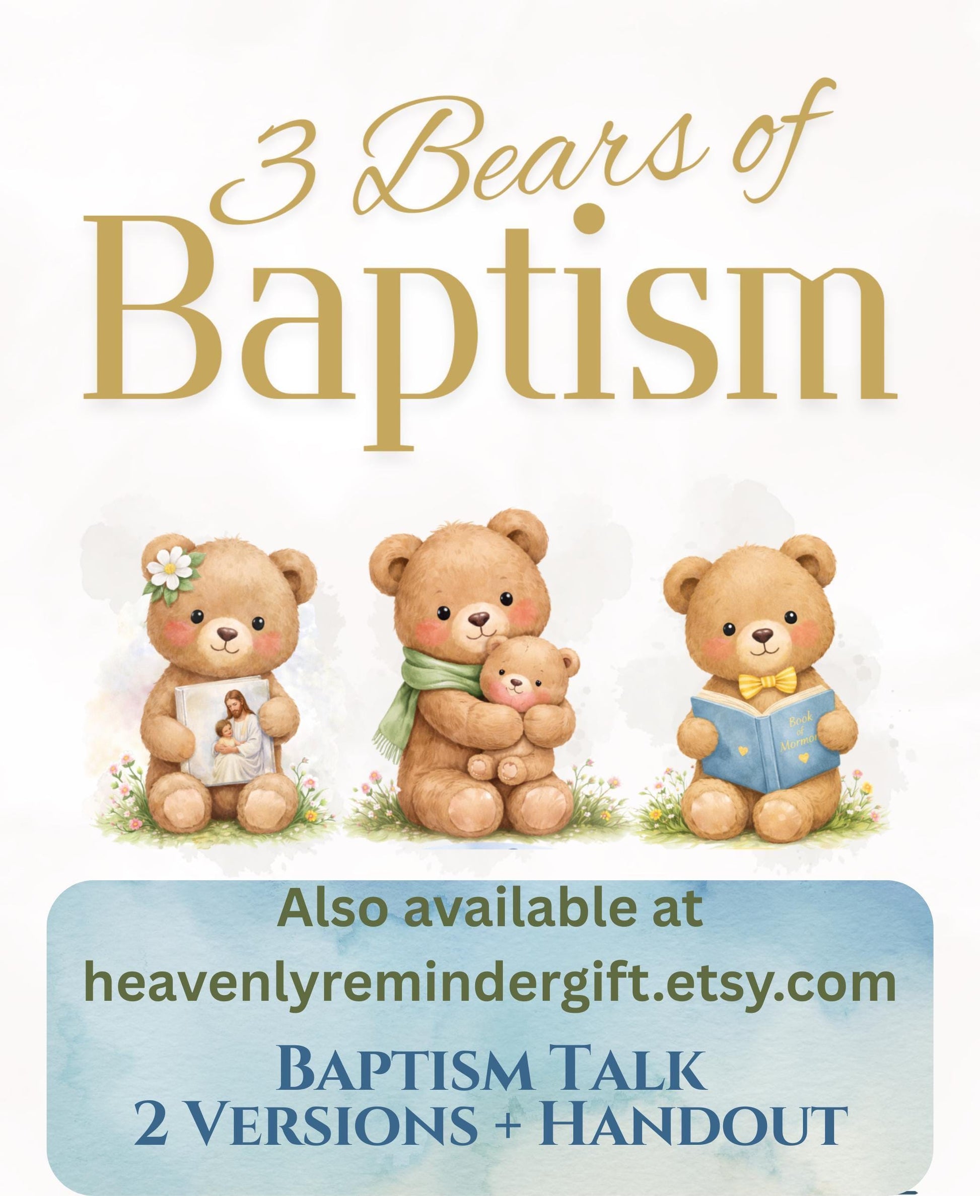 3 Bears of Baptism Party Pack