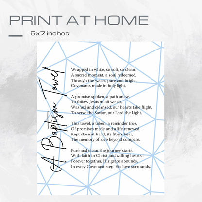 Baptism Poem Printable: LDS Covenant Reminder, Holy Ghost Decor (5x...