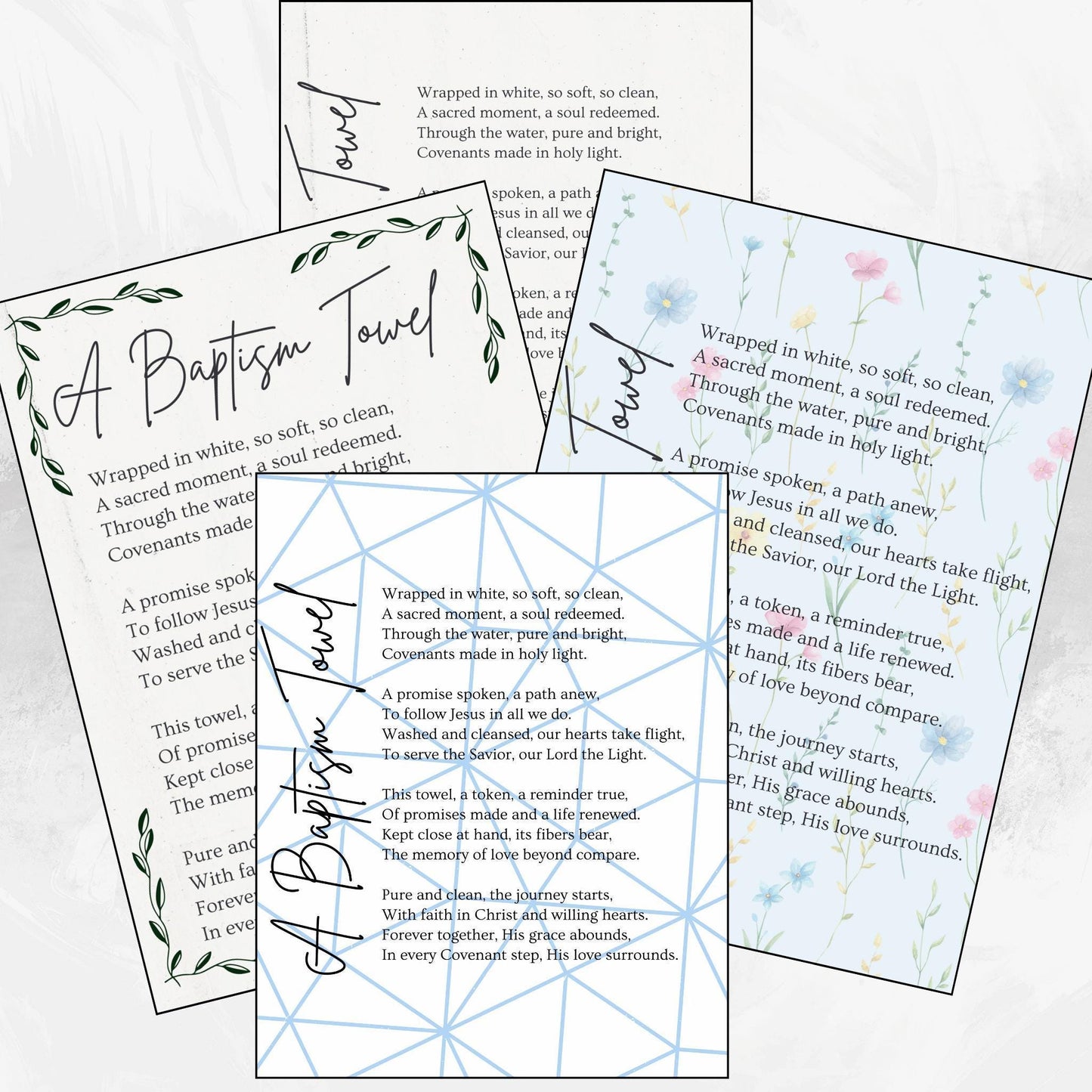 Baptism Poem Printable: LDS Covenant Reminder, Holy Ghost Decor (5x...