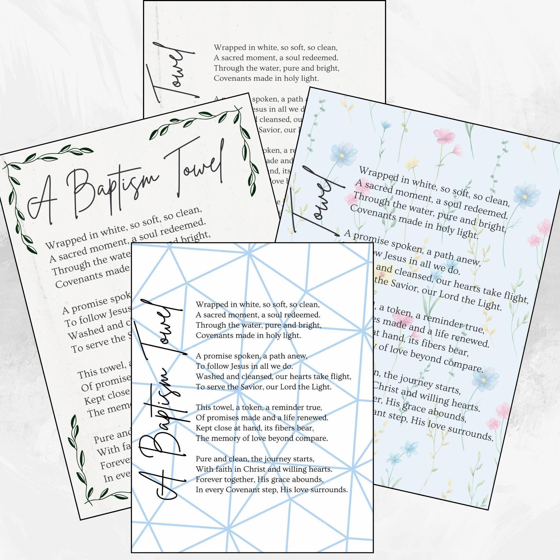 Baptism Poem Printable: LDS Covenant Reminder, Holy Ghost Decor (5x...