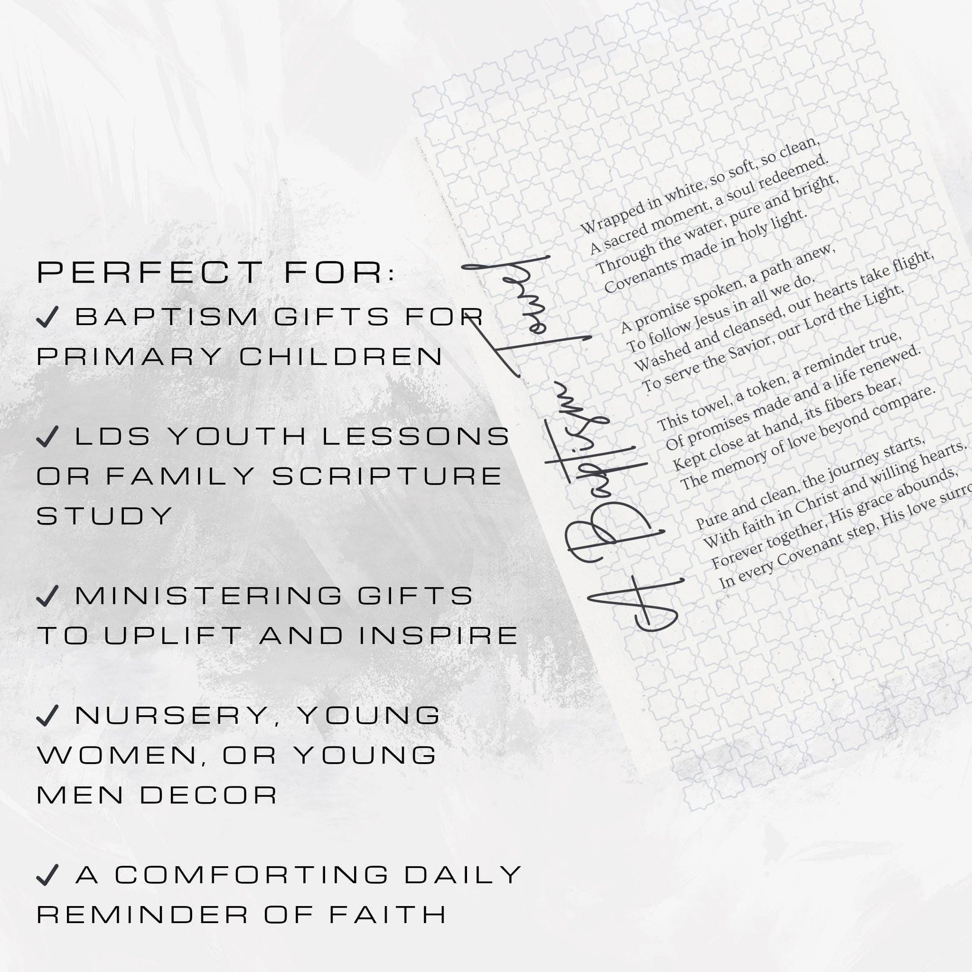Baptism Poem Printable: LDS Covenant Reminder, Holy Ghost Decor (5x...