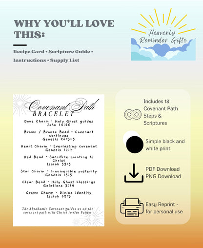 Covenant Path Bracelet Printable