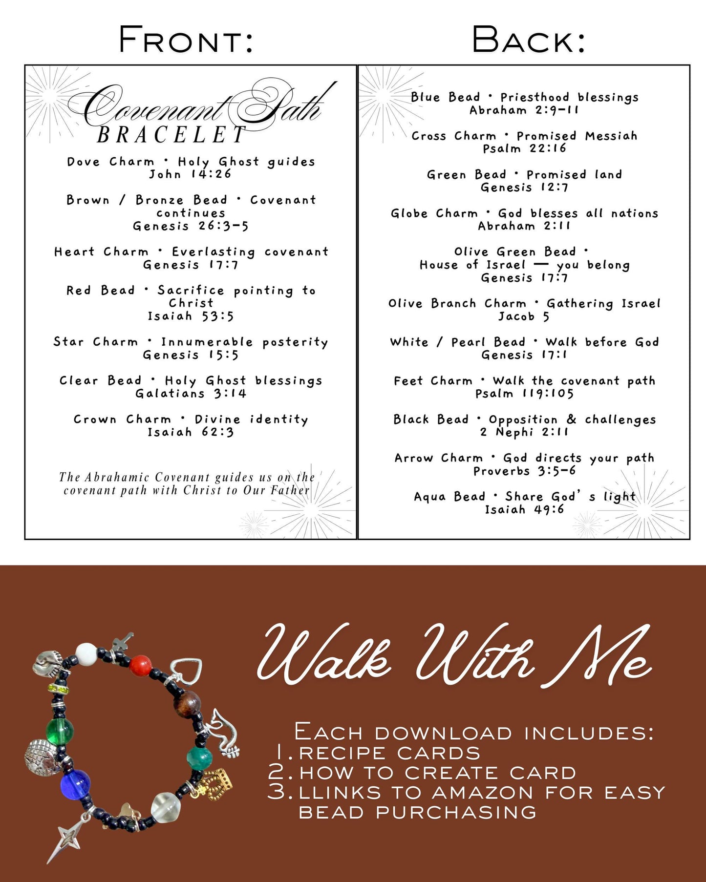 Covenant Path Bracelet Printable