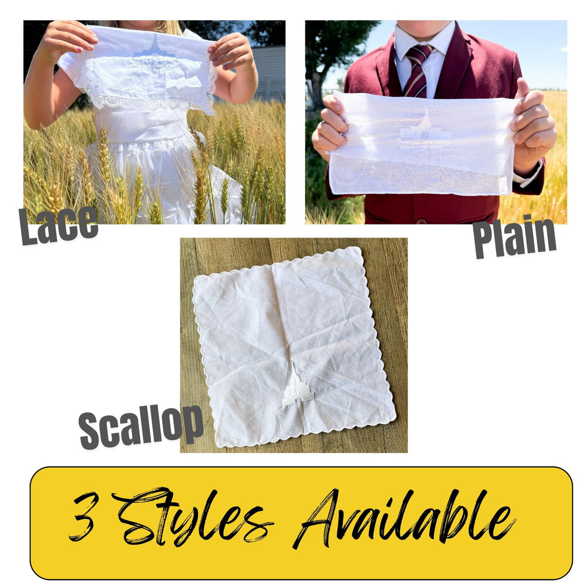 Personalized Baptism Handkerchief