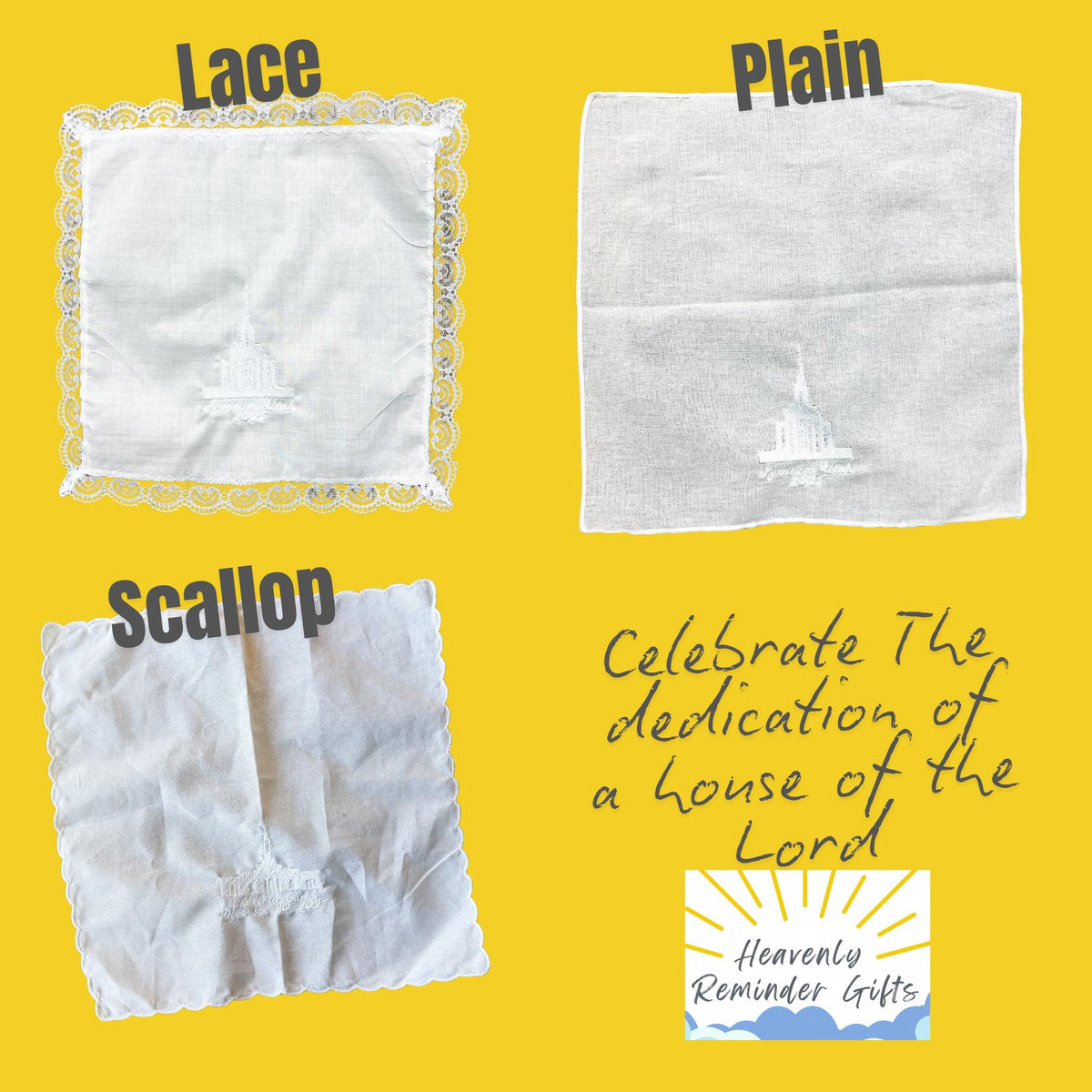 Personalized Baptism Handkerchief