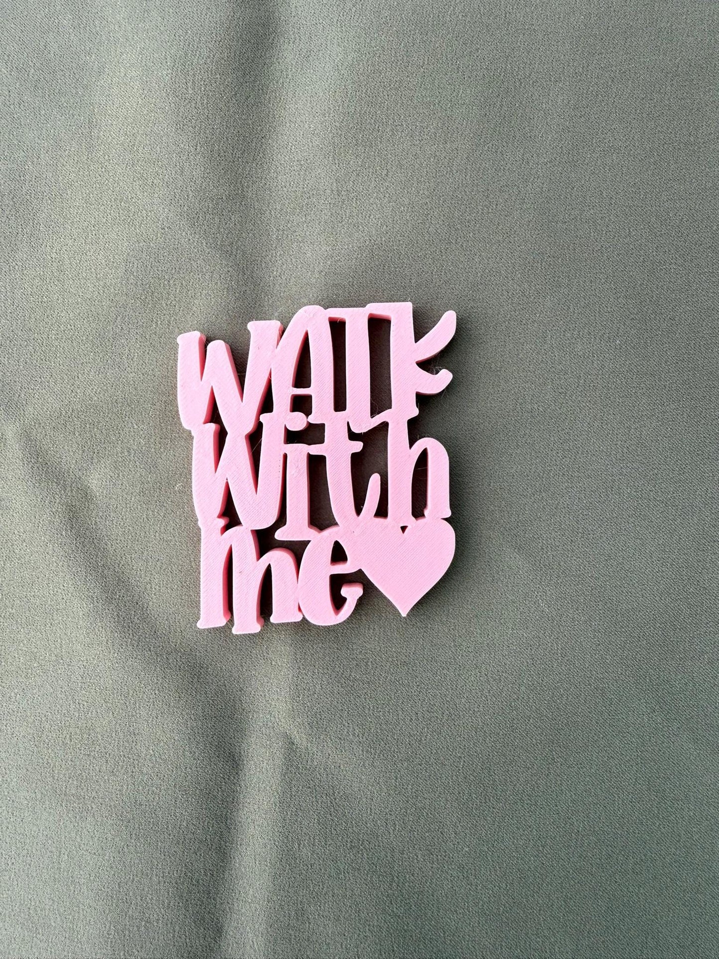 Walk With Me Keychain | 3D Printed Faith Gift