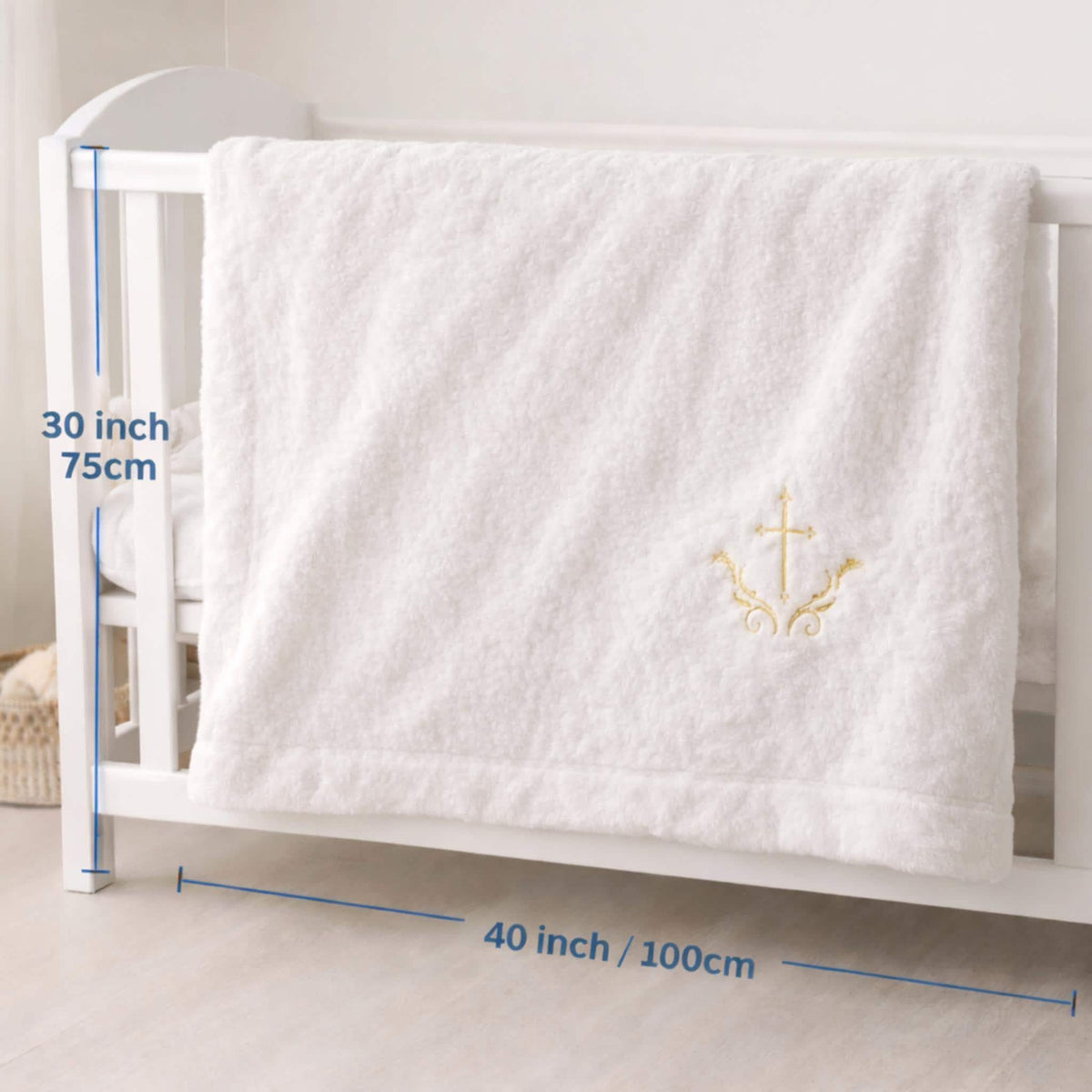 Baby Baptism Blanket | Personalized Baptismal Gift for Boys & Girls
