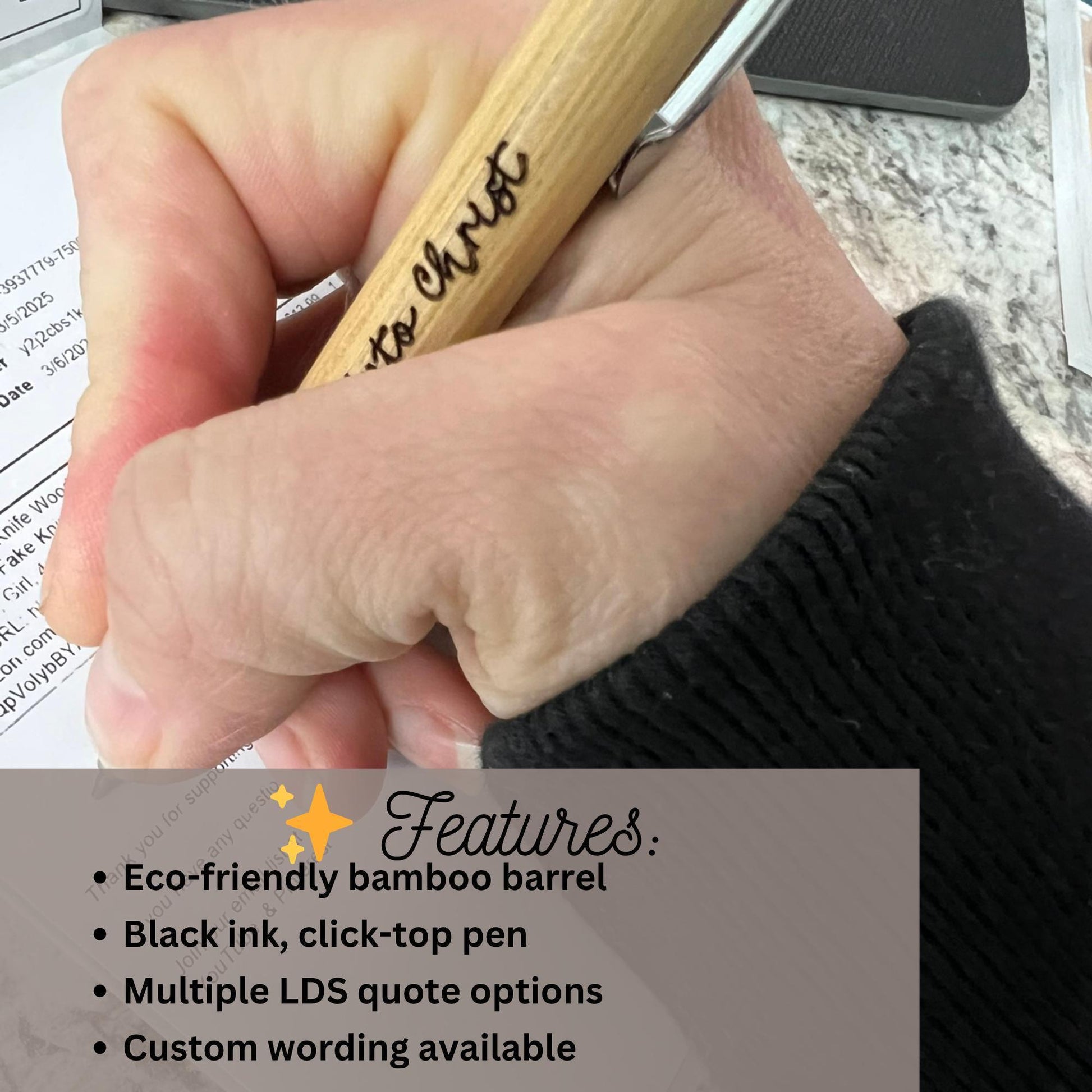 LDS Mission Gift Idea | Christian Bamboo Pen
