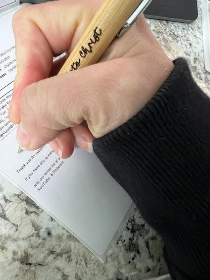 Engraved Bamboo Scripture Pen, LDS Missionary Gift, Elder Sister Fa...