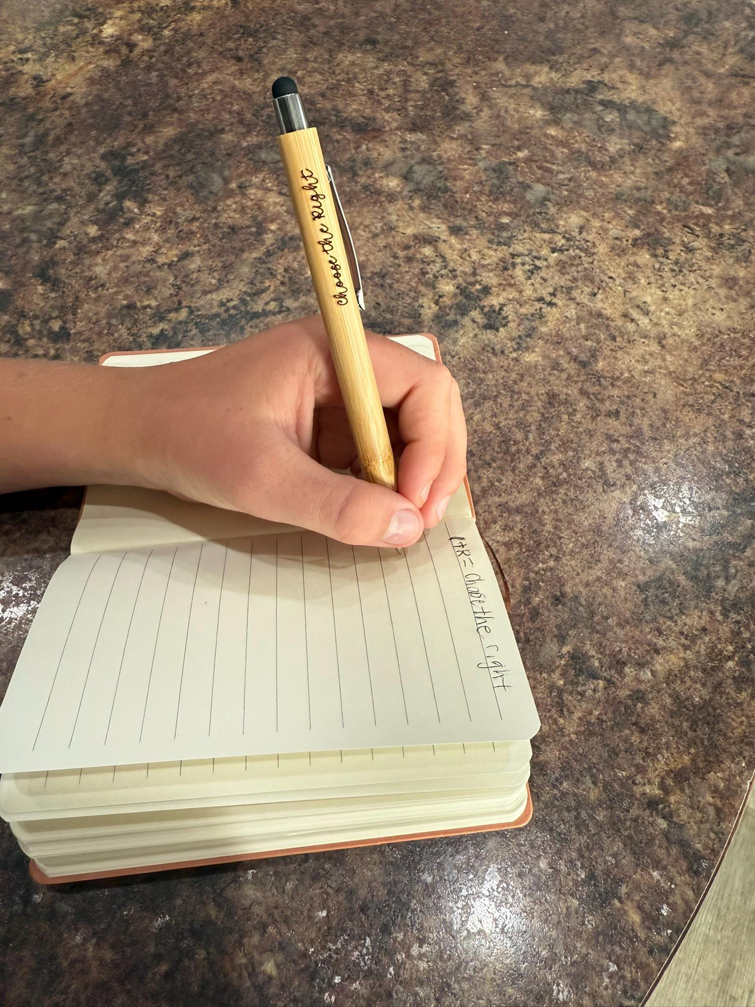 Engraved Bamboo Scripture Pen, LDS Missionary Gift, Elder Sister Fa...