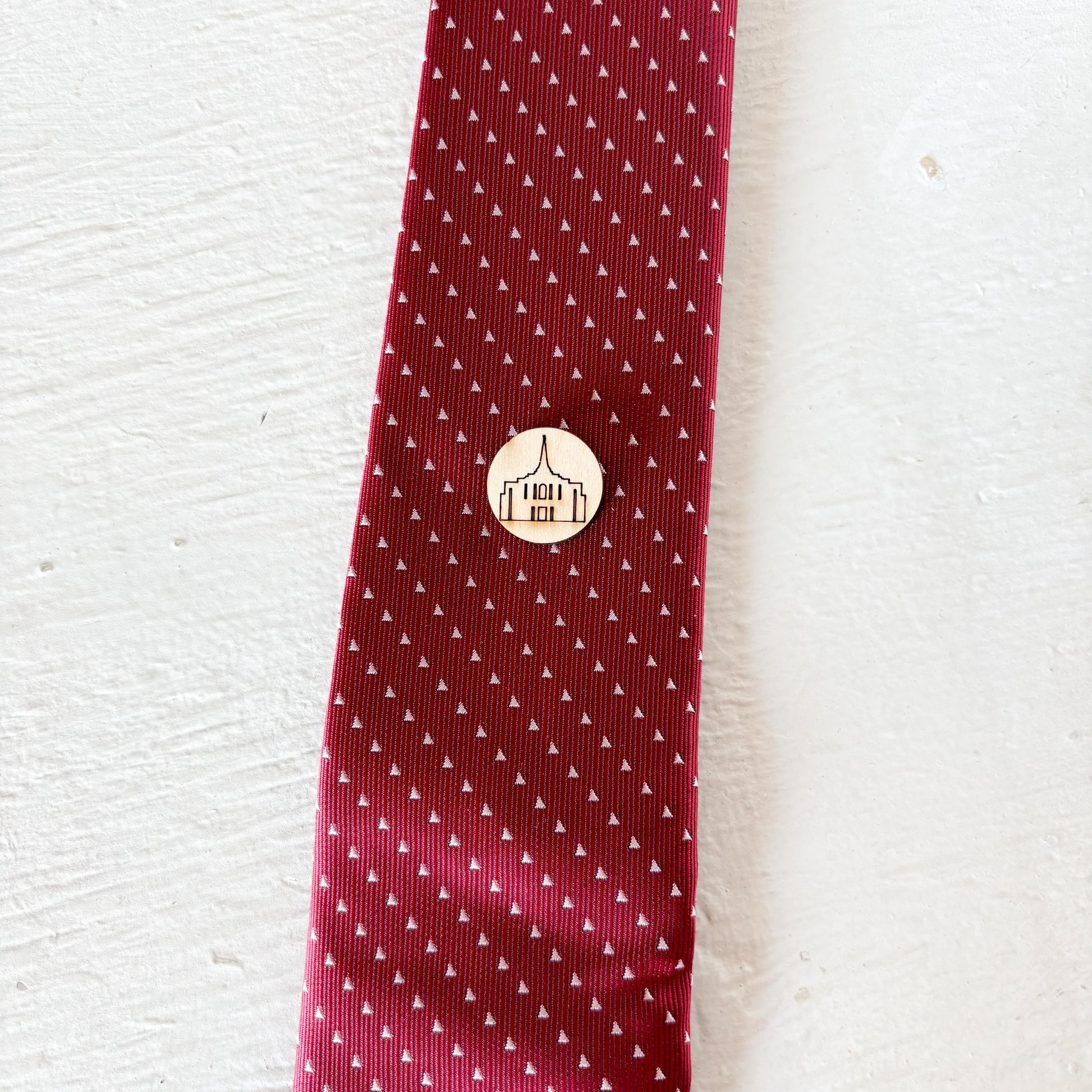 Temple Tie Tacks | Church Lapel Pink LDS Mens Accessory