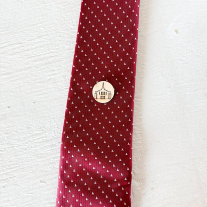 Temple Tie Tacks | Church Lapel Pink LDS Mens Accessory