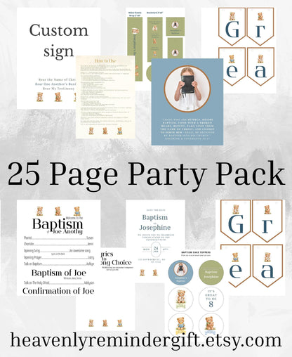 3 Bears of Baptism Party Pack