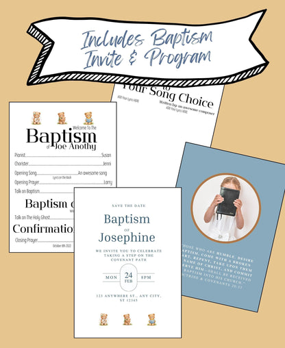3 Bears of Baptism Party Pack