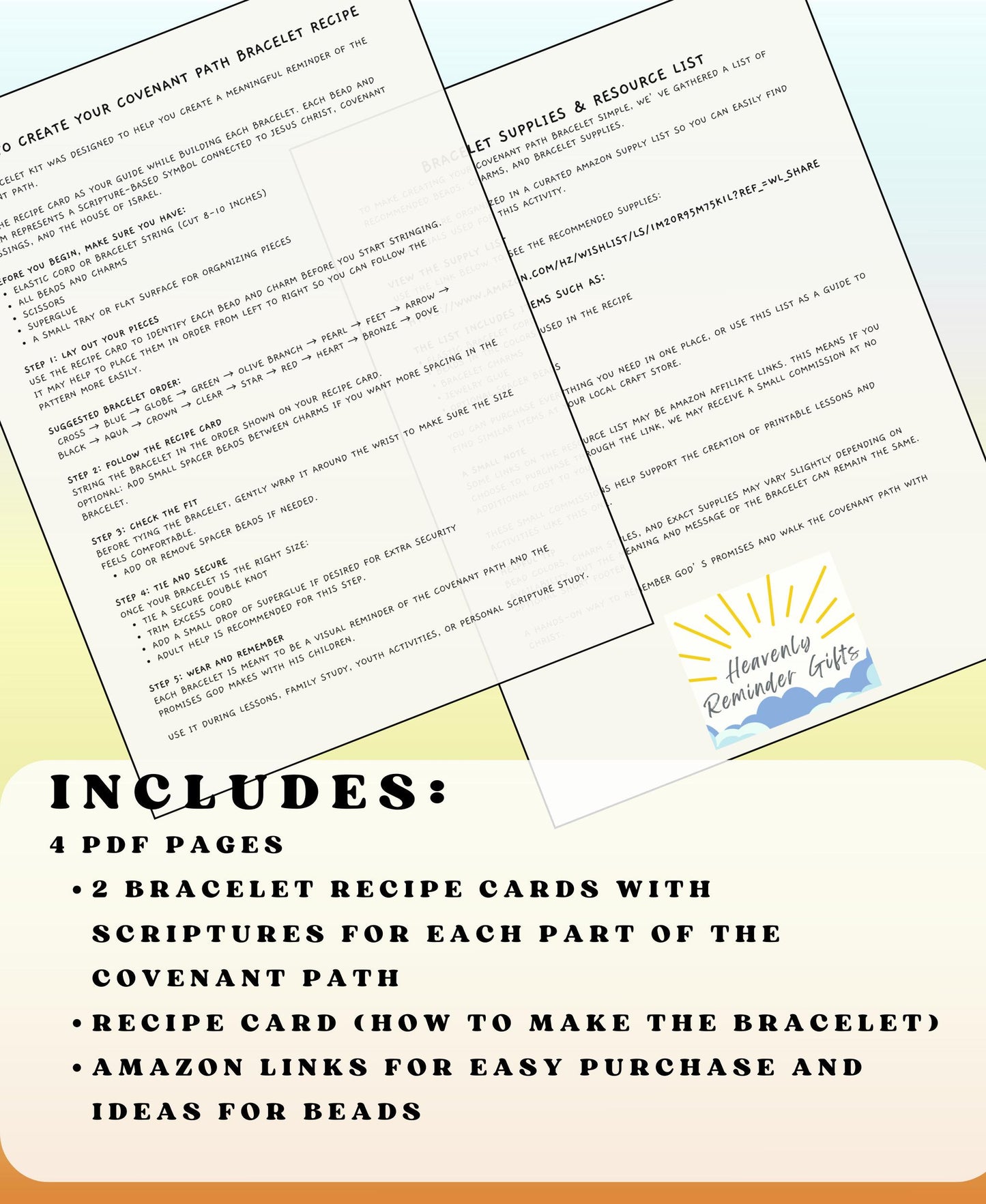 Covenant Path Bracelet Printable