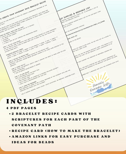 Covenant Path Bracelet Printable