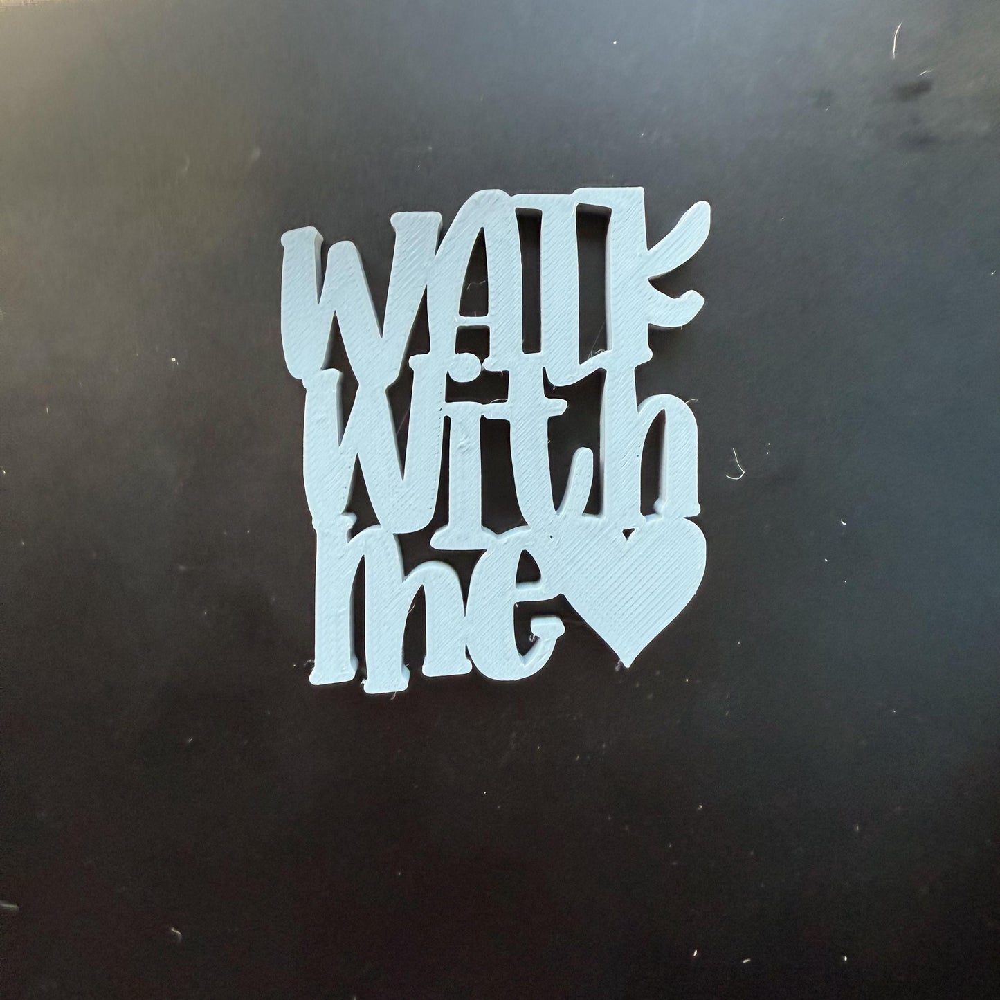 Walk With Me Keychain | 3D Printed Faith Gift