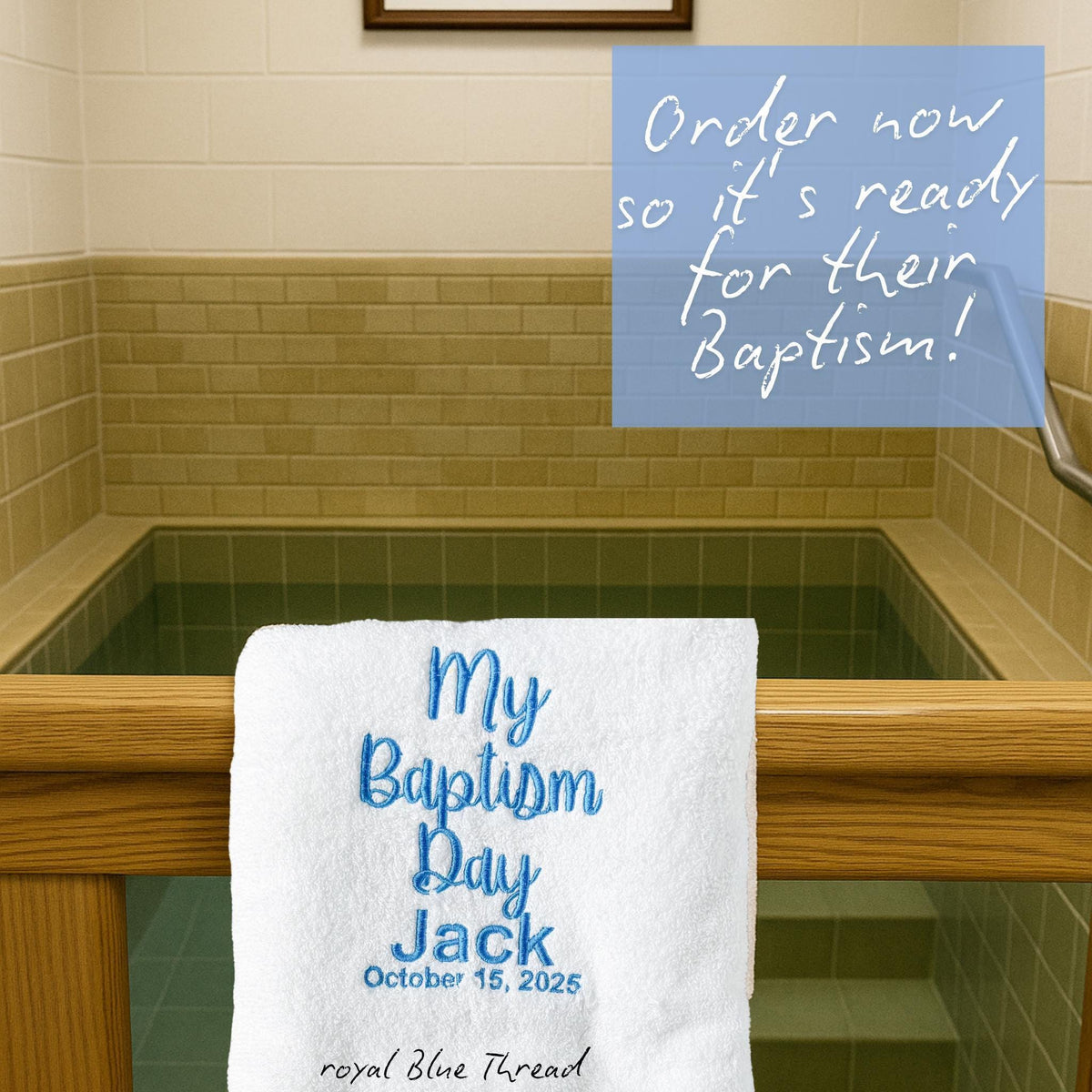 Personalized Baptism Towel for Any Age