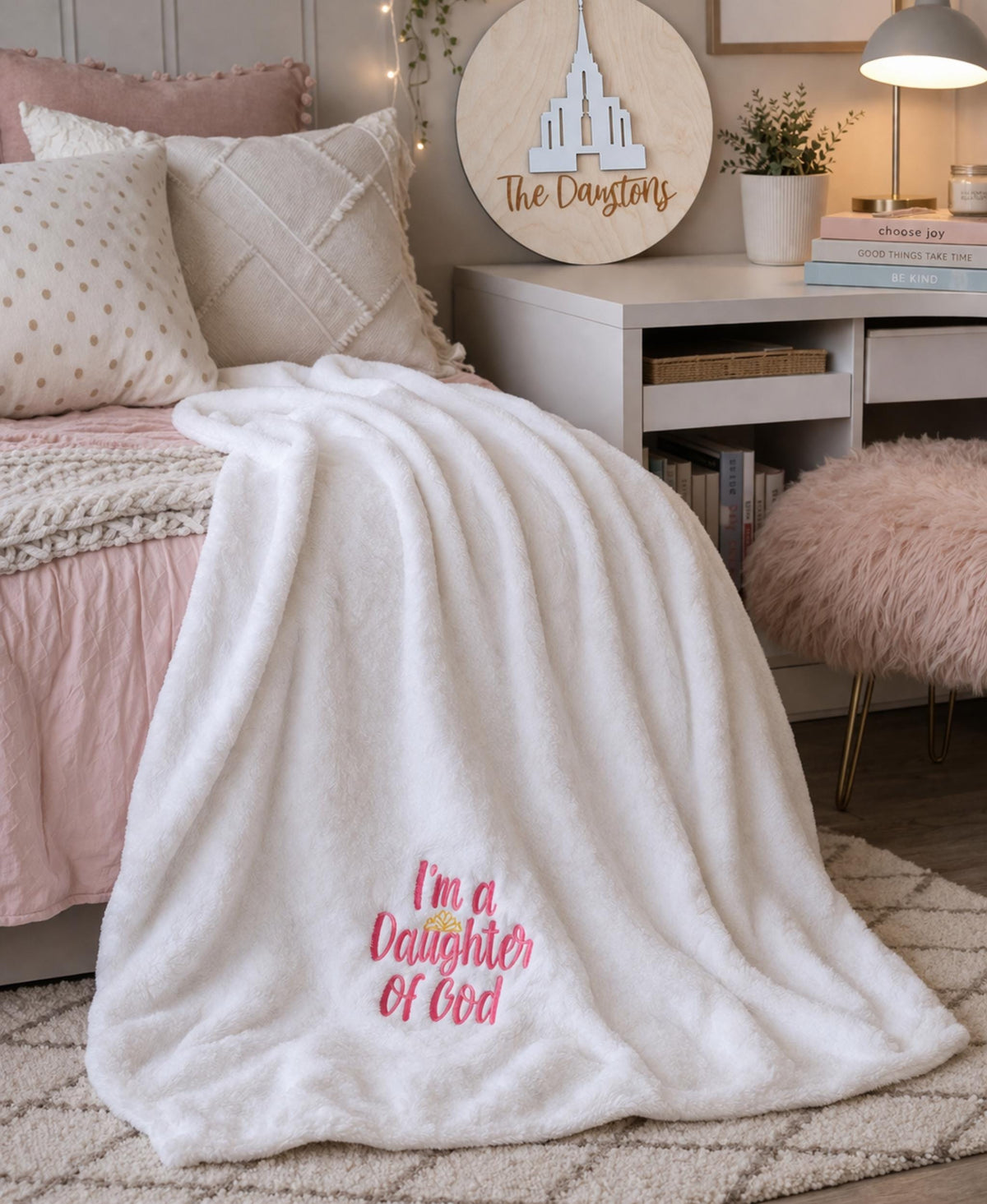Personalized Baptism Blanket 50x60 Plush