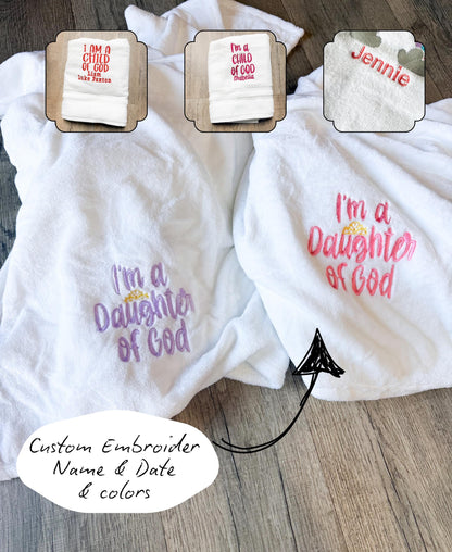 Personalized Baptism Blanket 50x60 Plush