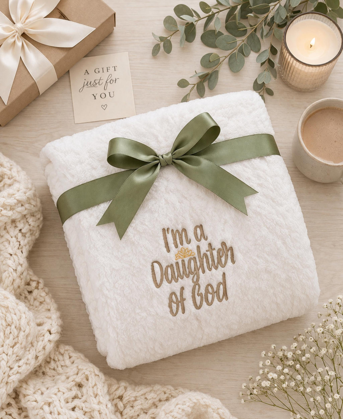 Personalized Baptism Blanket 50x60 Plush