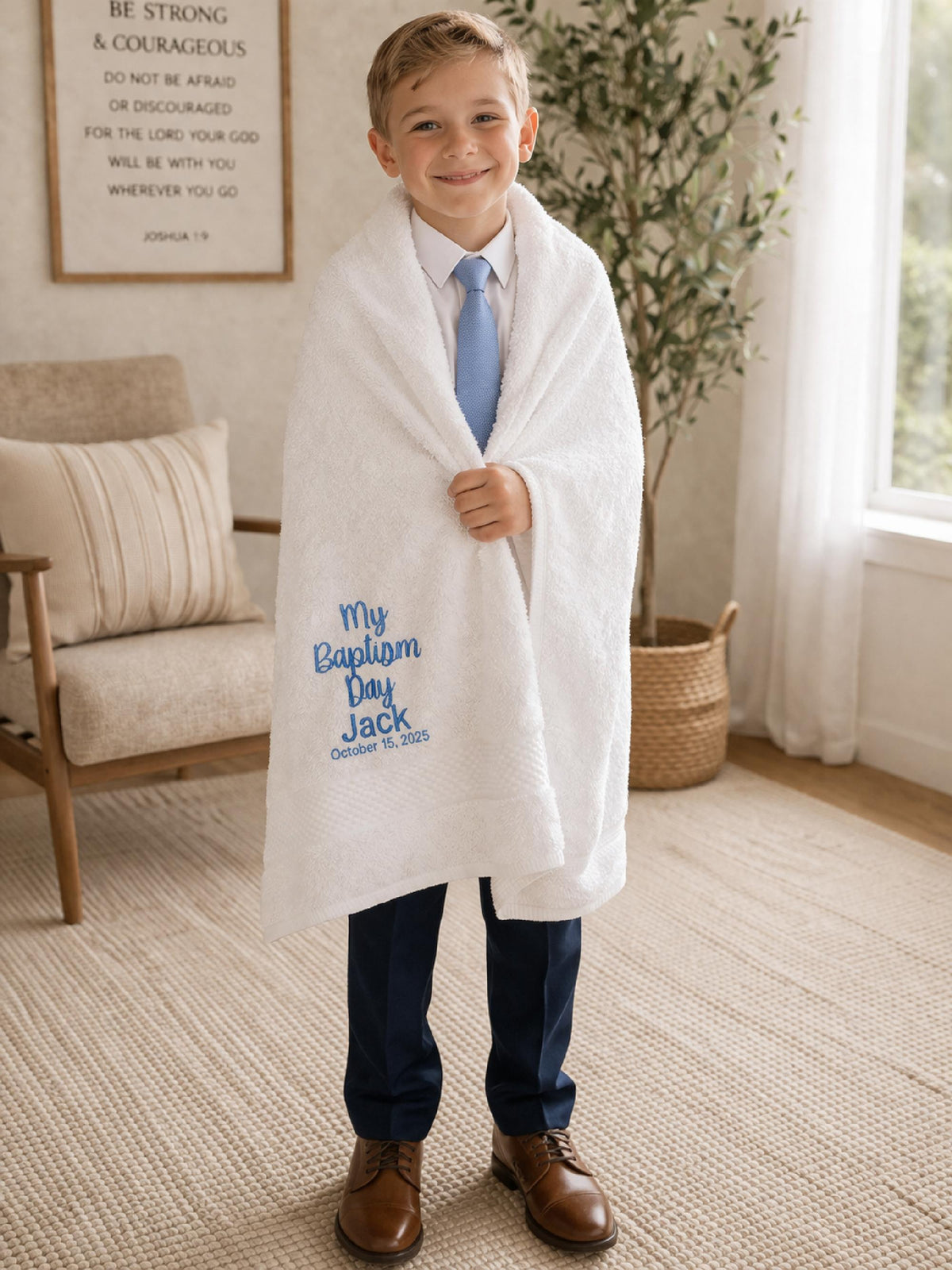 Personalized Baptism Towel for Any Age