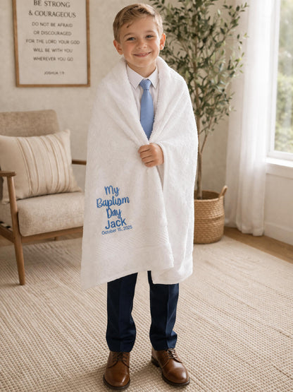 Personalized Baptism Towel for Any Age