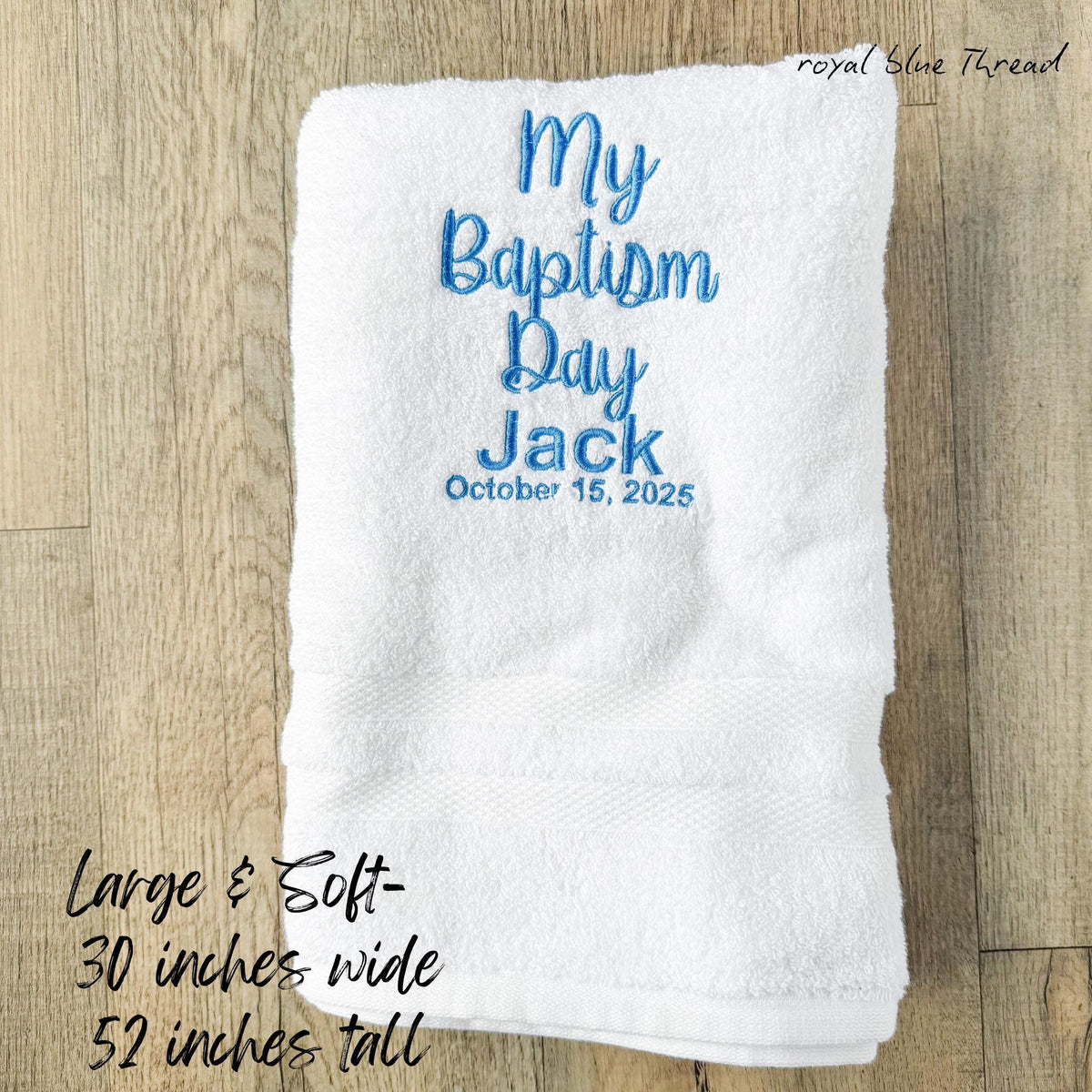 Personalized Baptism Towel for Any Age