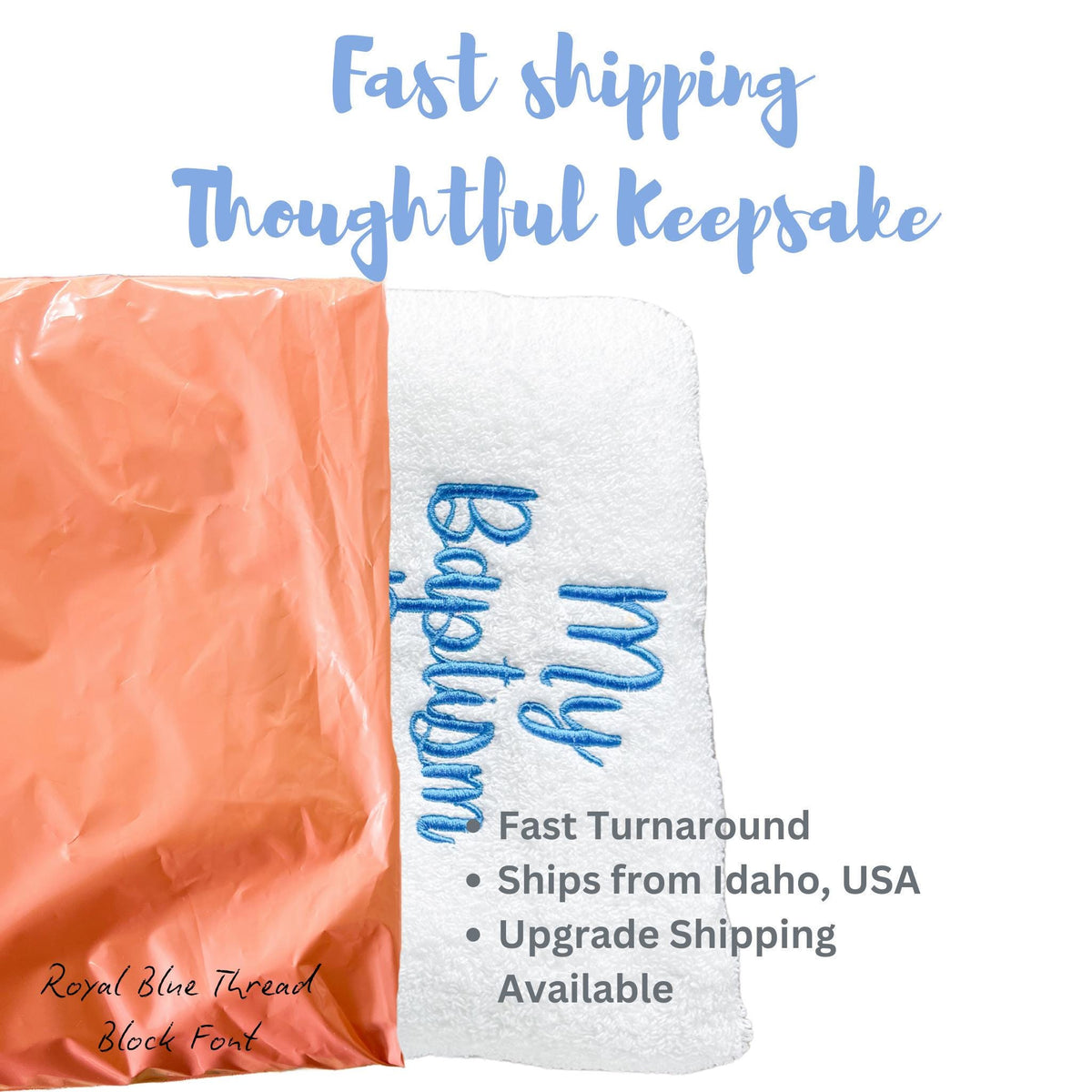 Personalized Baptism Towel for Any Age