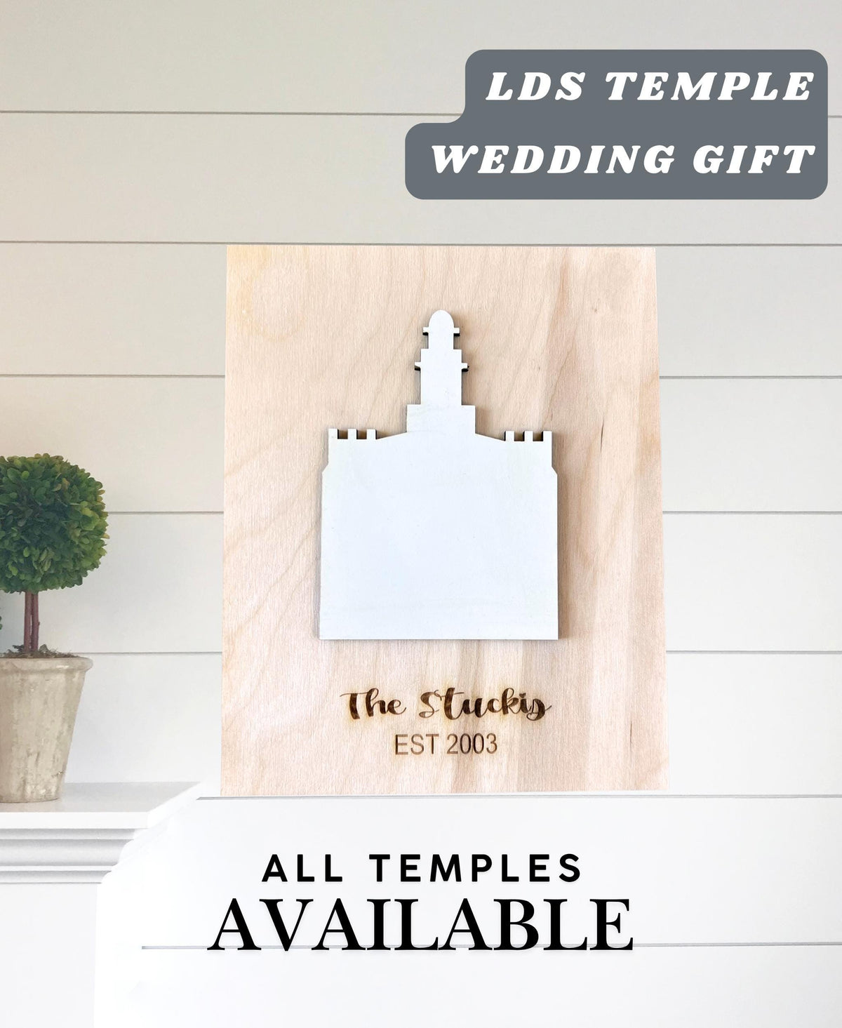 LDS Wedding Plaque Temple Wall Art