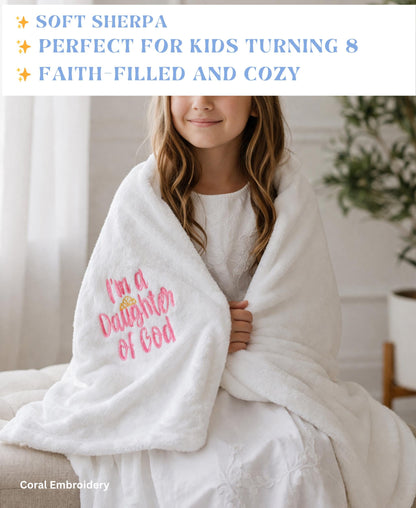 Personalized Baptism Blanket 50x60 Plush