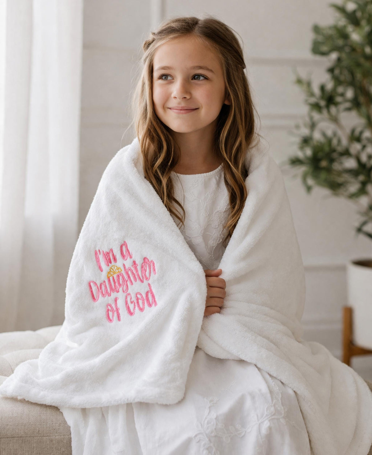 Personalized Baptism Blanket 50x60 Plush