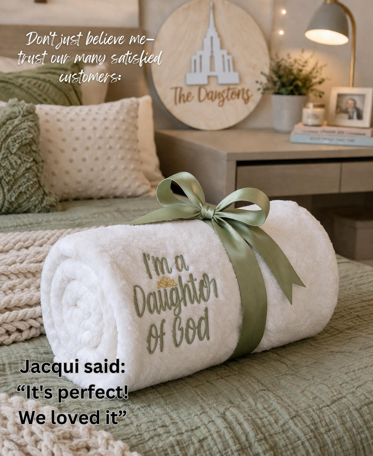 Personalized Baptism Blanket 50x60 Plush