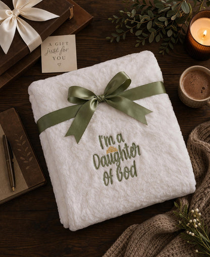 Personalized Baptism Blanket 50x60 Plush