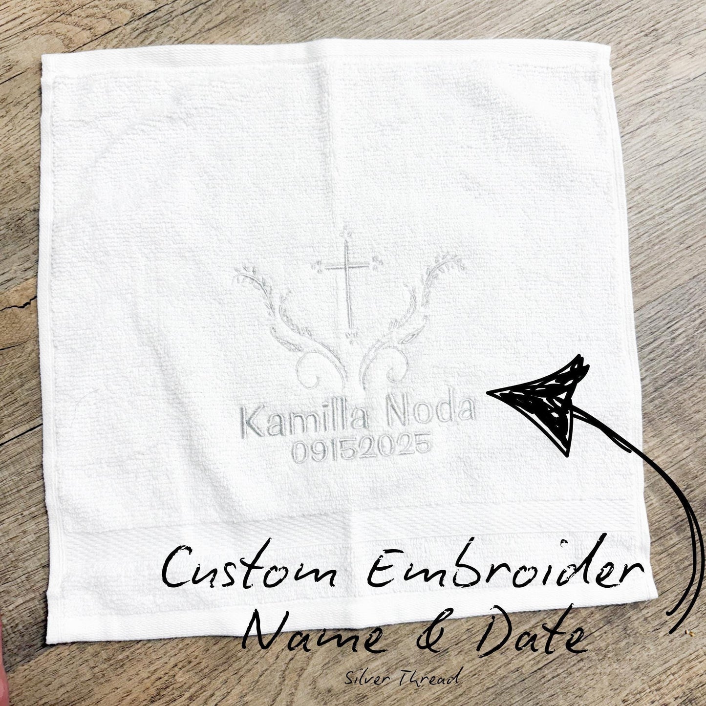 Baptism Towel and Seashell Gift Set
