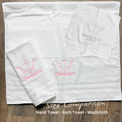 Baptism Towel and Seashell Gift Set