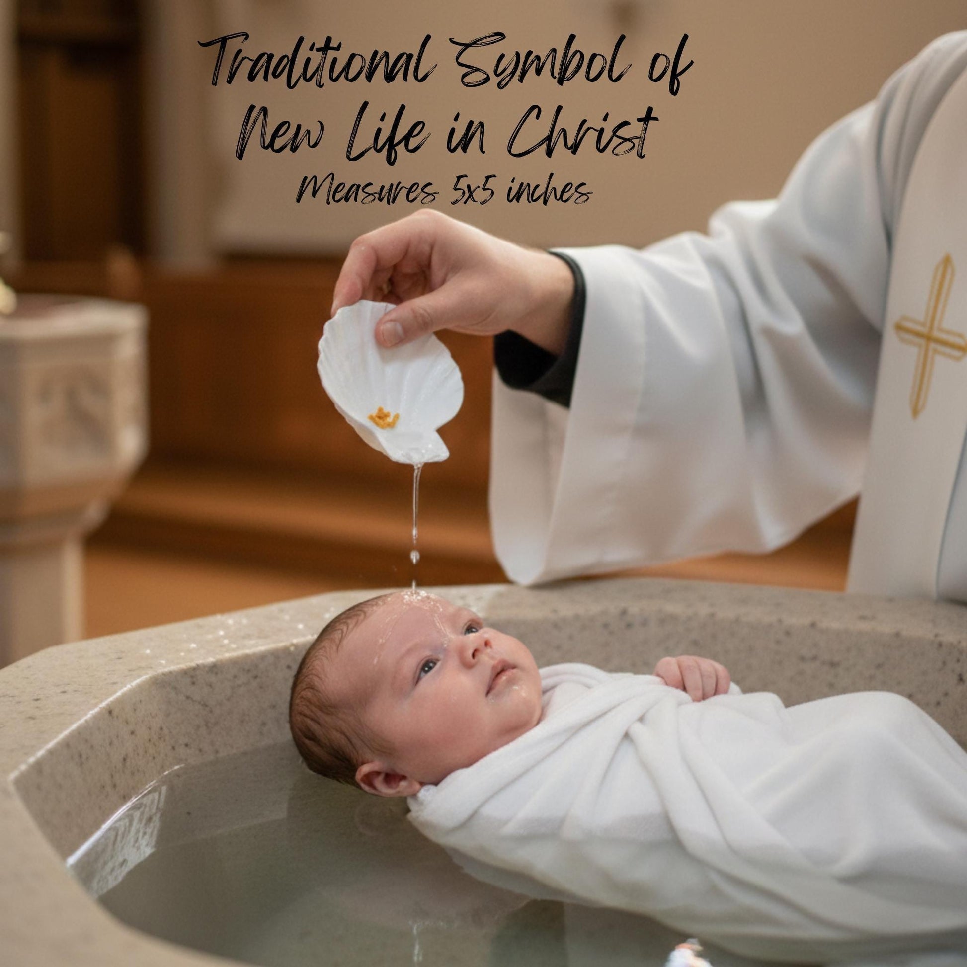 Baptism Towel and Seashell Gift Set