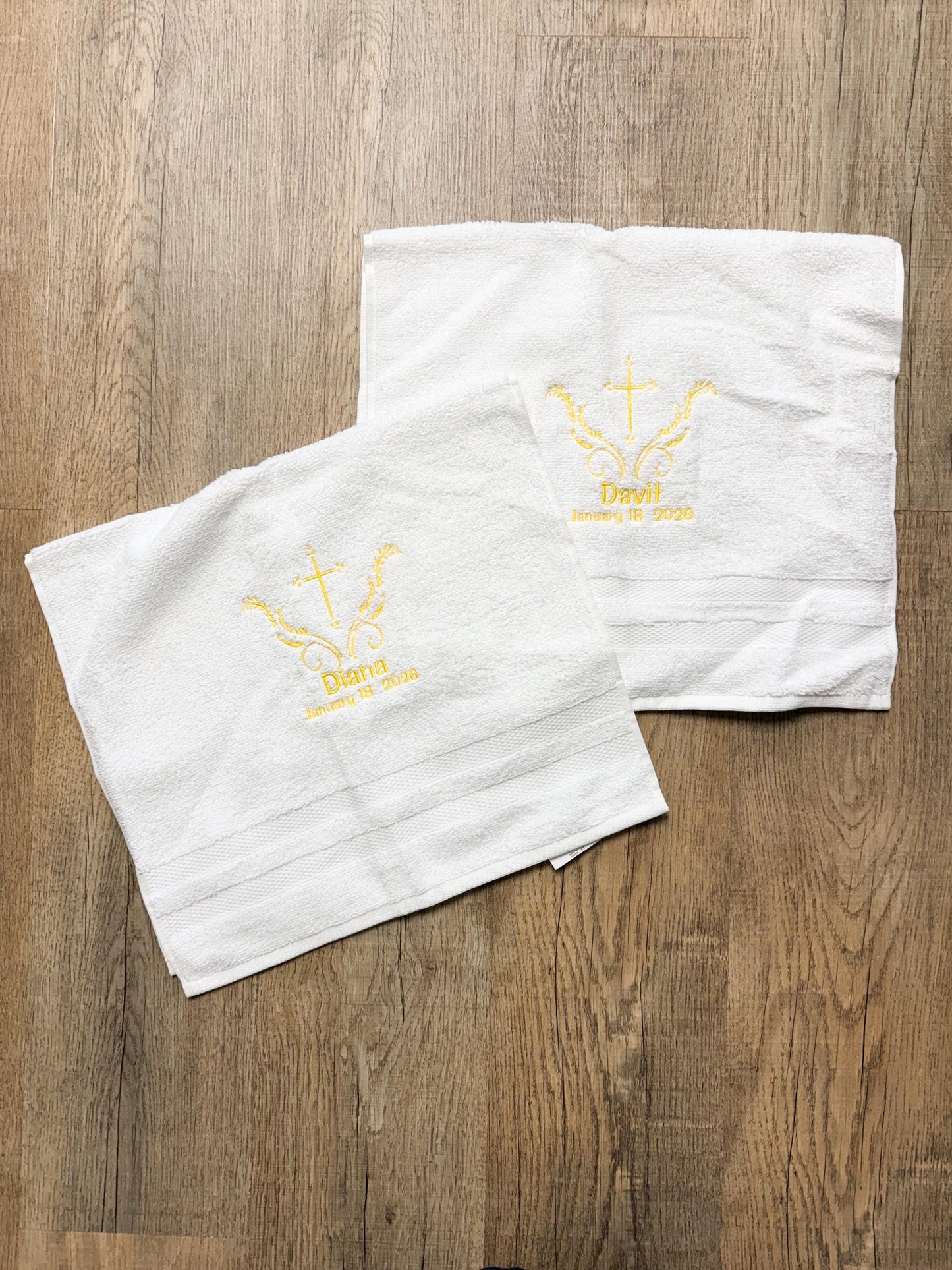 Baptism Towel and Seashell Gift Set