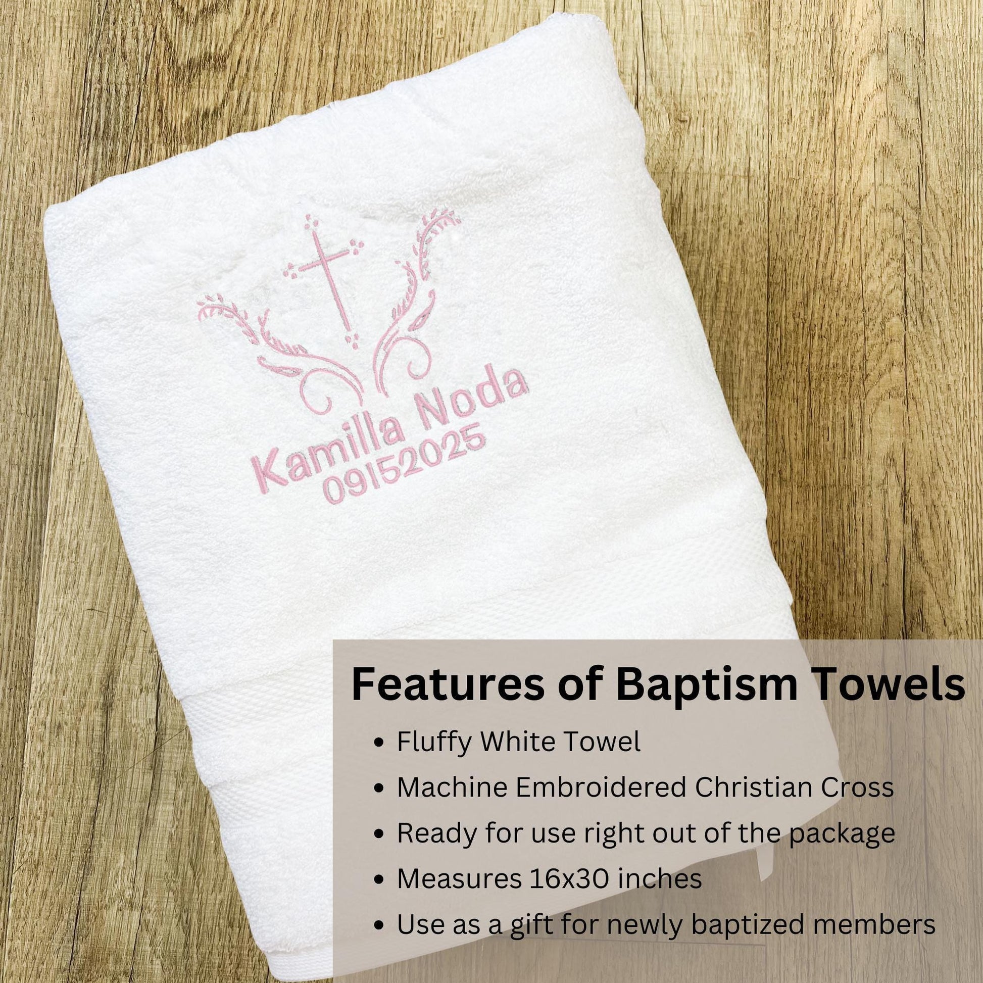 Baptism Towel and Seashell Gift Set