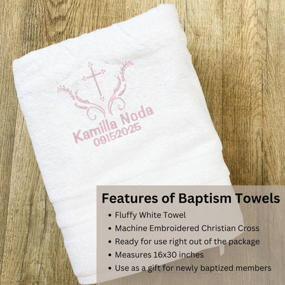Baptism Towel and Seashell Gift Set