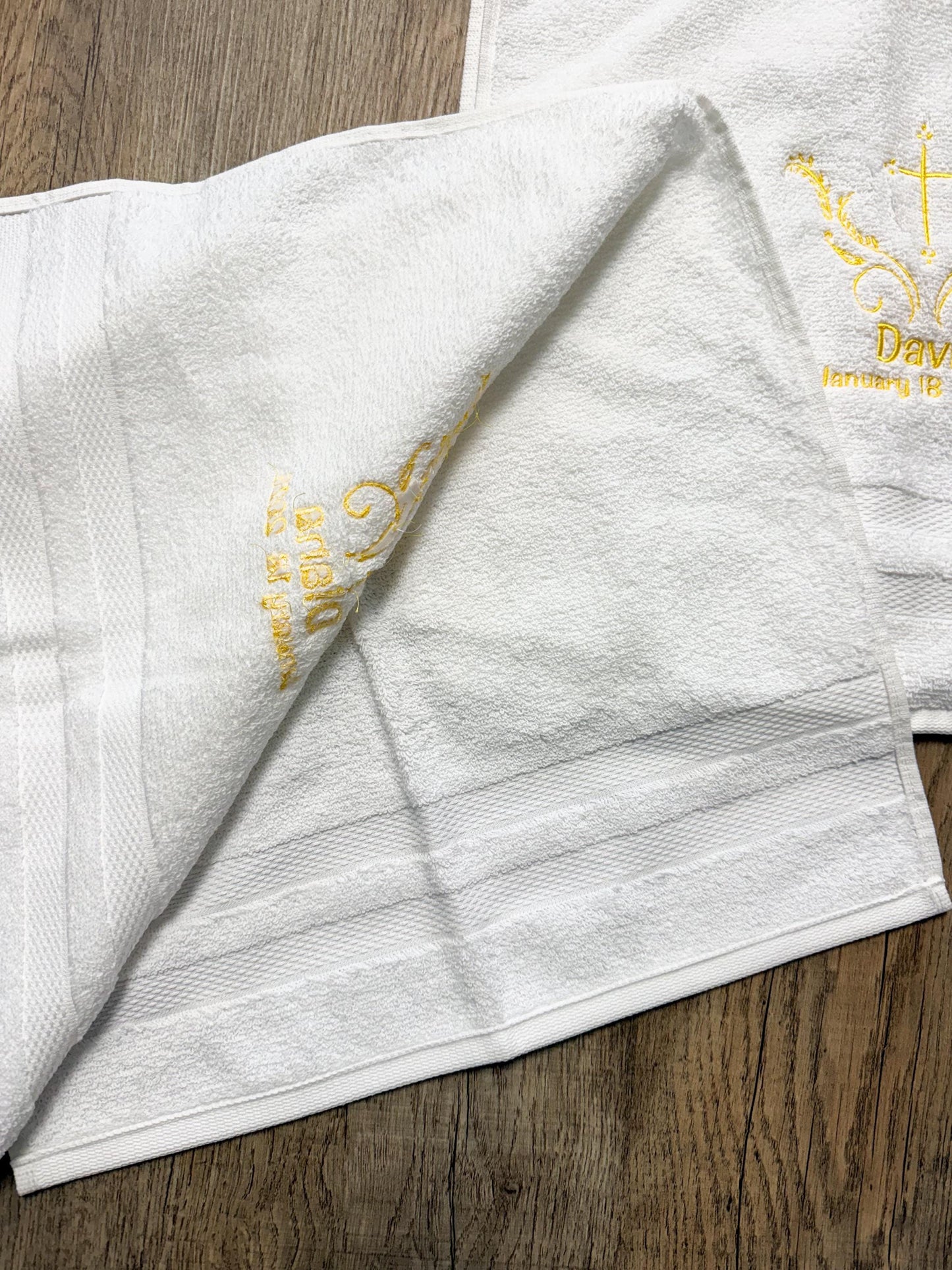 Baptism Towel and Seashell Gift Set