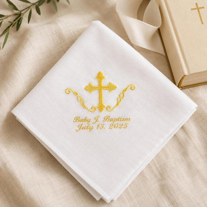Personalized Baptism Handkerchief