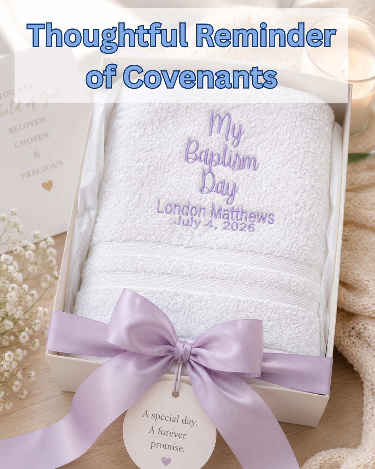 Personalized Baptism Towel for Any Age