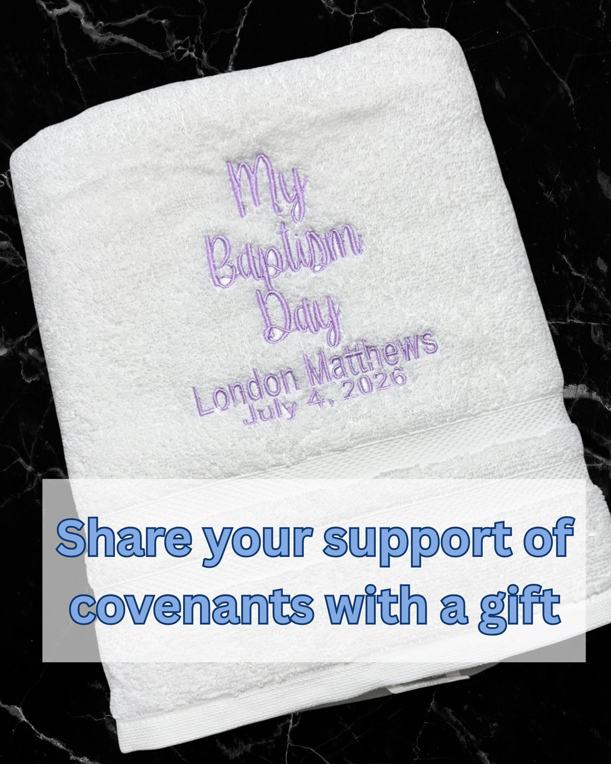 Personalized Baptism Towel for Any Age