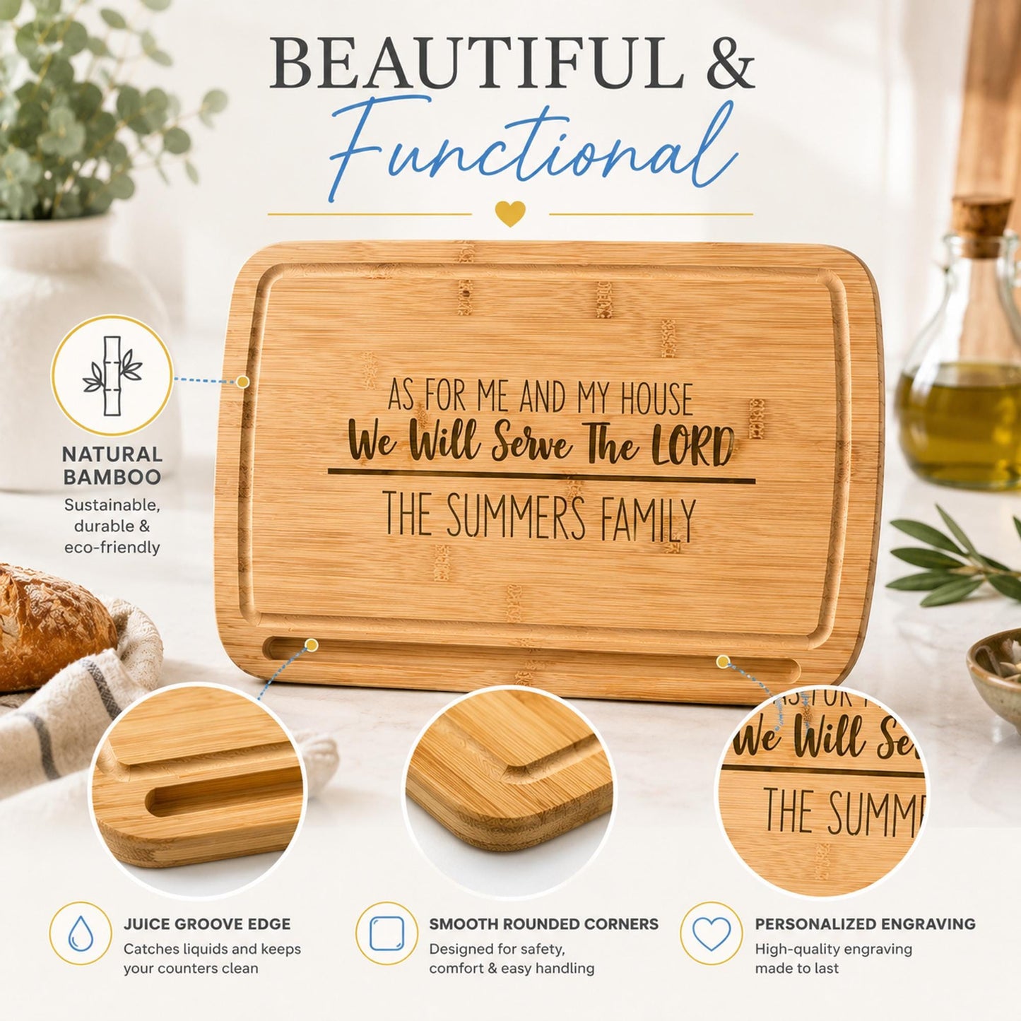 Personalized Bamboo Cutting Board